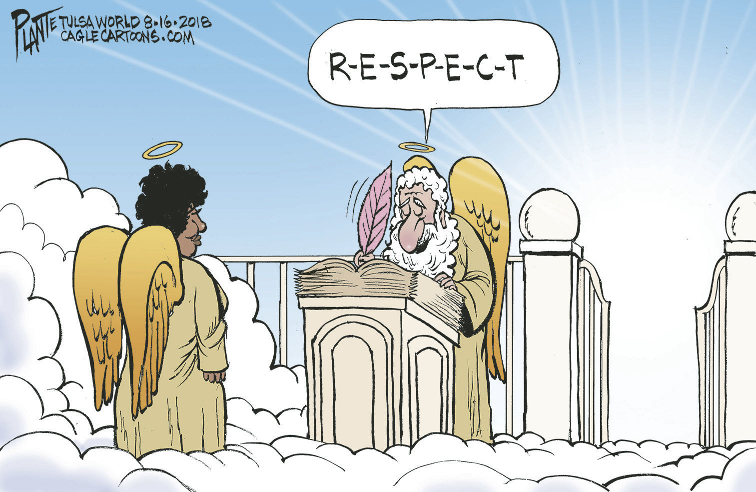 Bruce Plante Cartoon: Aretha Franklin